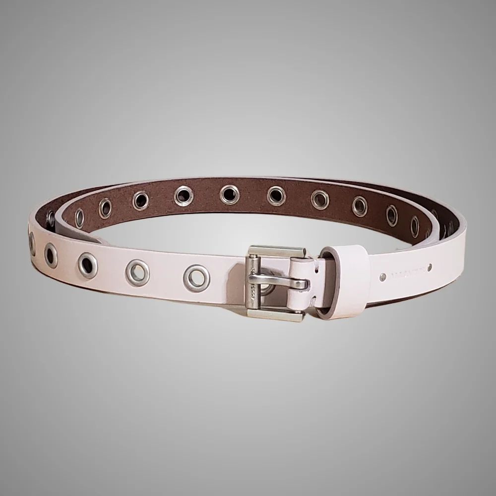 All Saints Belt Blush Antique Nickel Rivet Leather Belt Bohemian Grunge Modern
